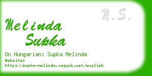 melinda supka business card